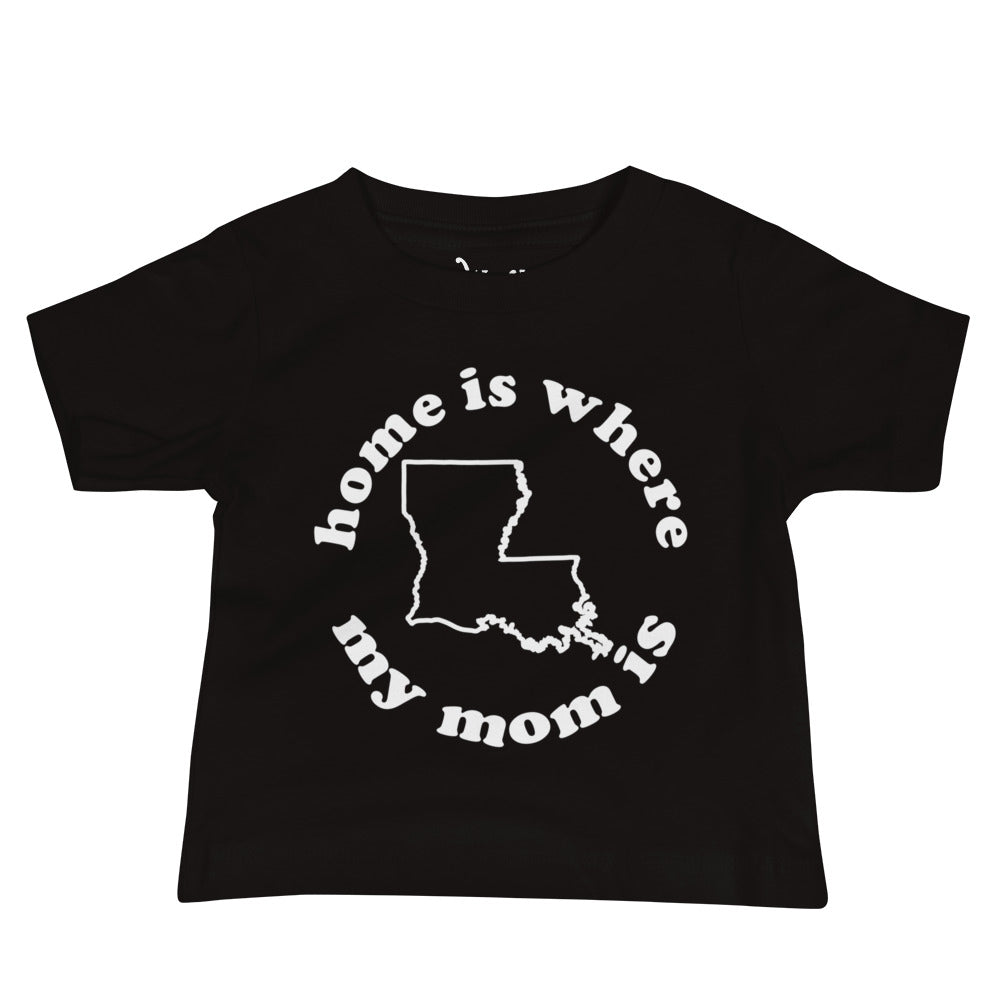 Louisiana Baby Tee-Black