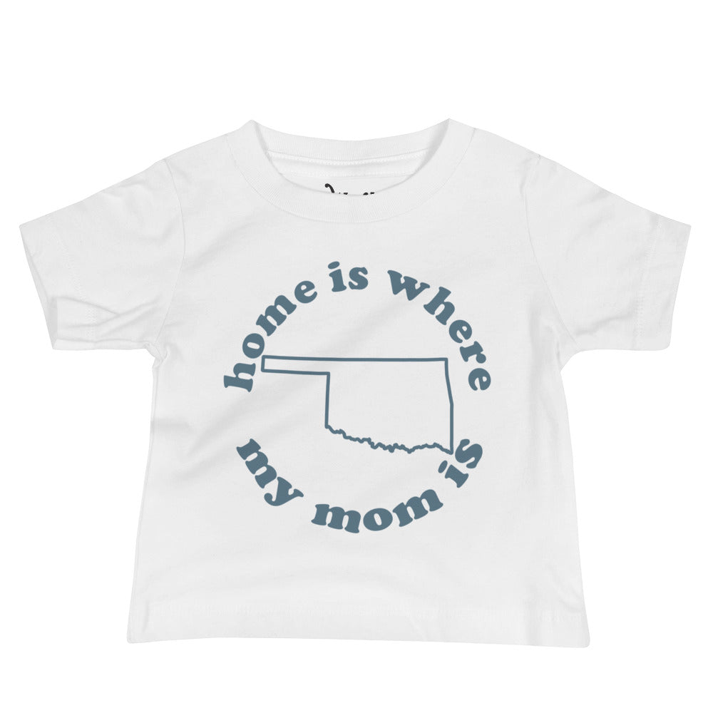 Oklahoma Baby Tee-Steel Blue