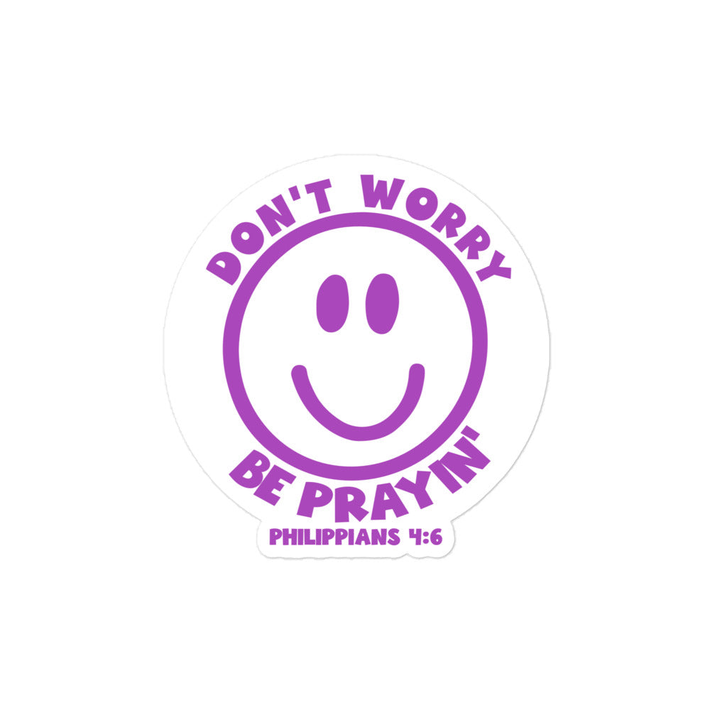 Be Prayin Sticker-Purple