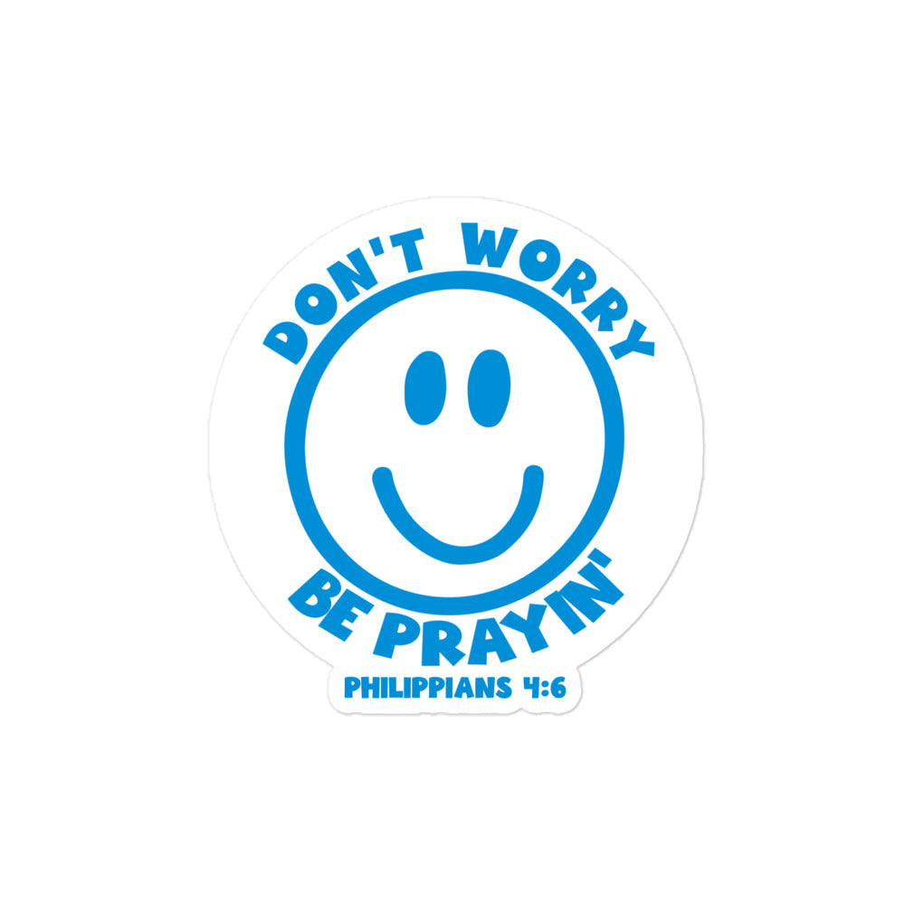 Be Prayin Sticker-Blue