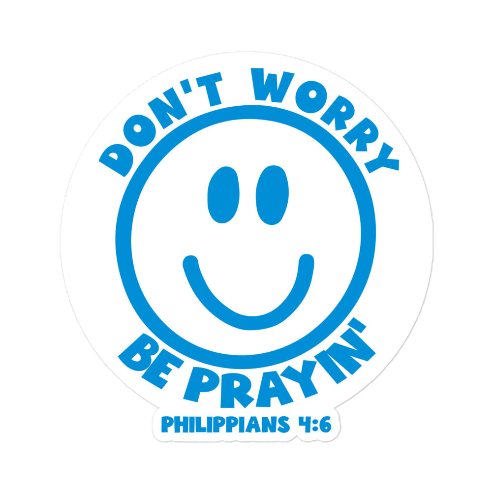 Be Prayin Sticker-Blue