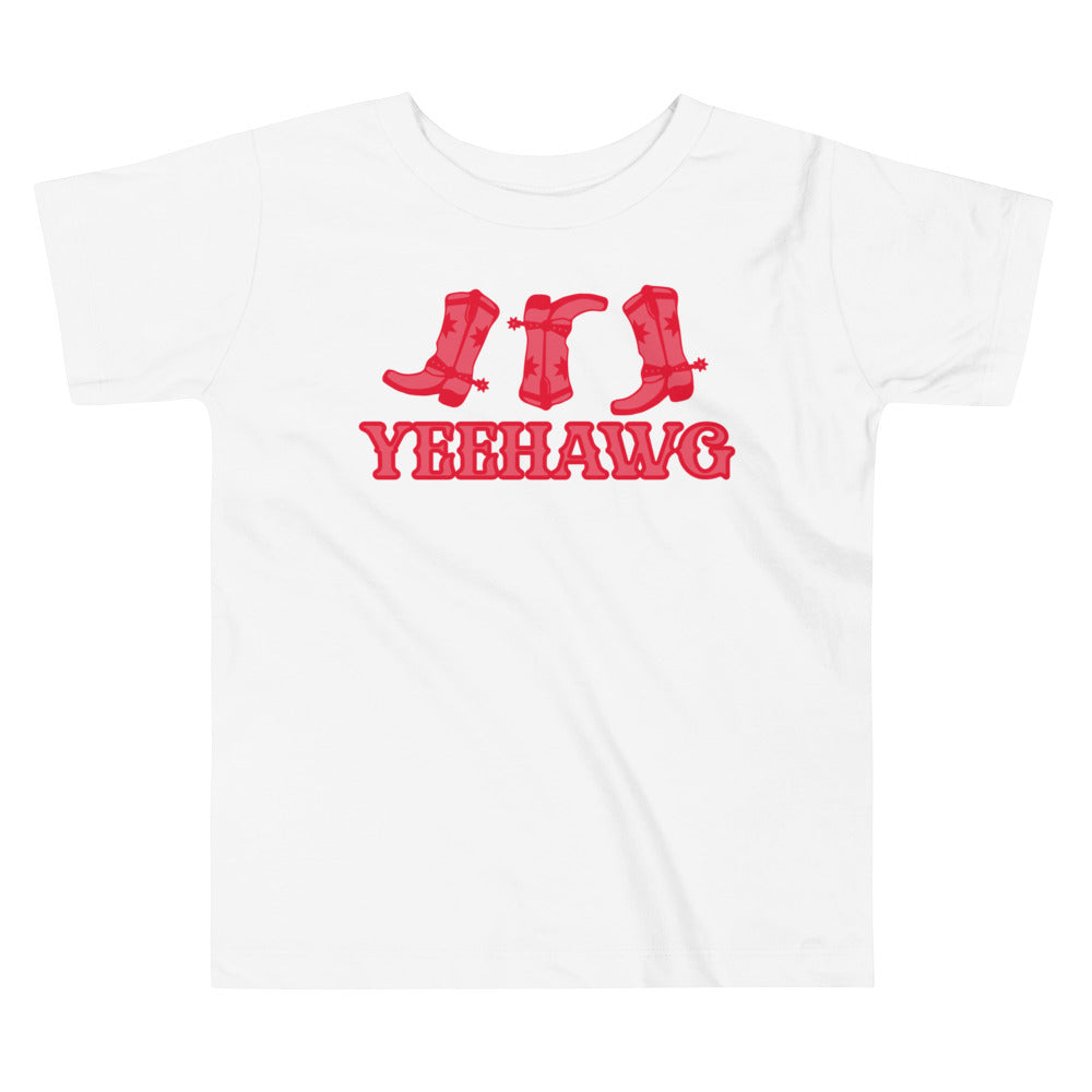 Yeehawg Boots Toddler Tee-3 Colors Available