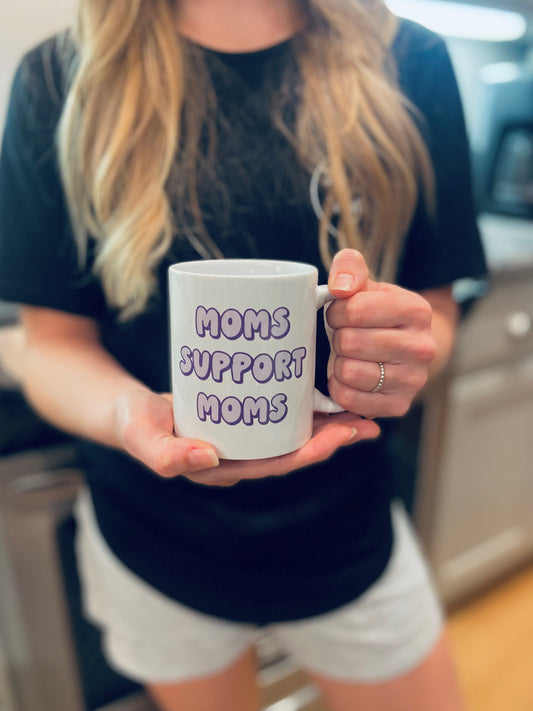 Moms Support Moms Mug-Purple