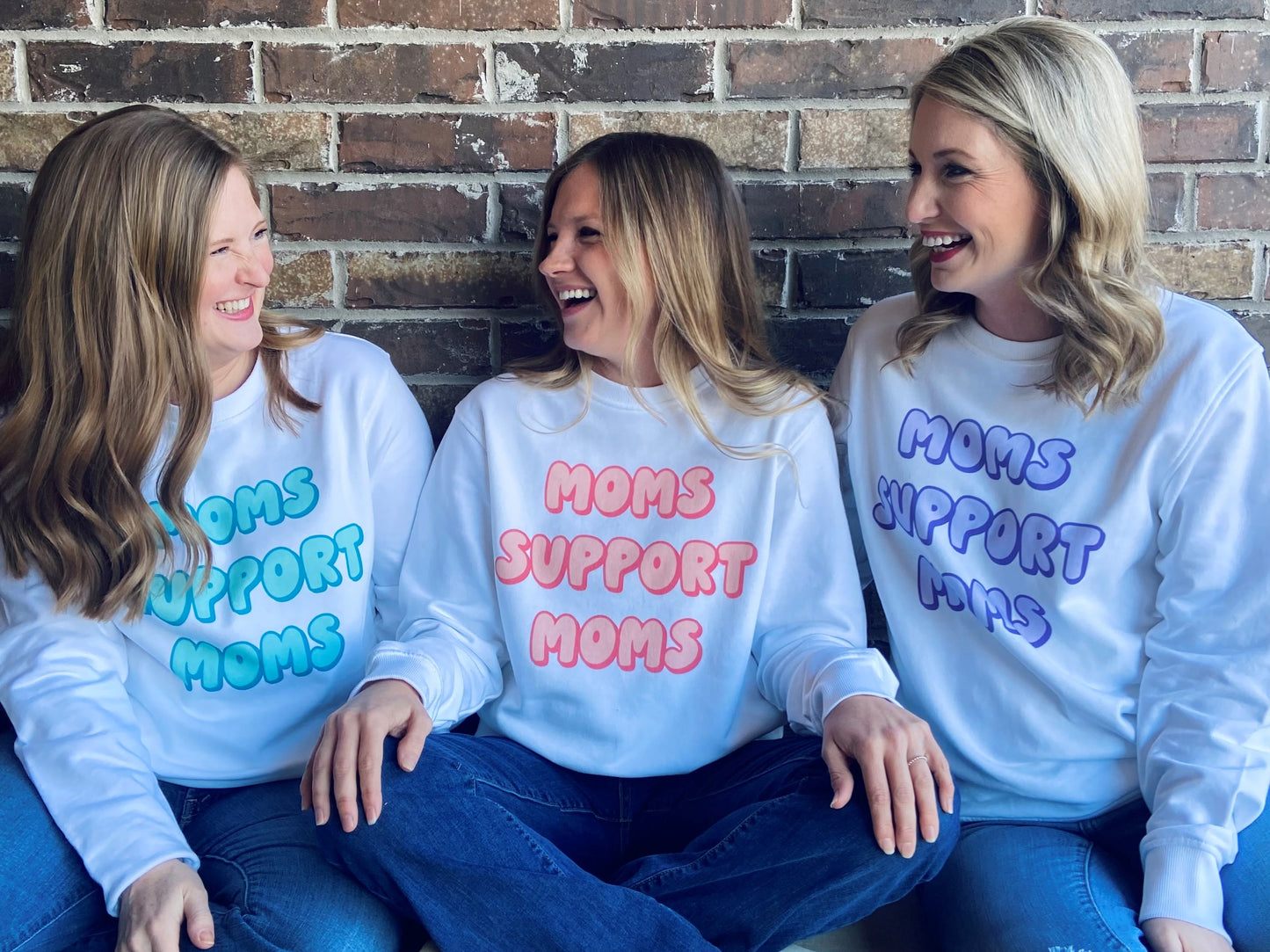 Moms Support Moms Sweatshirt-Teal