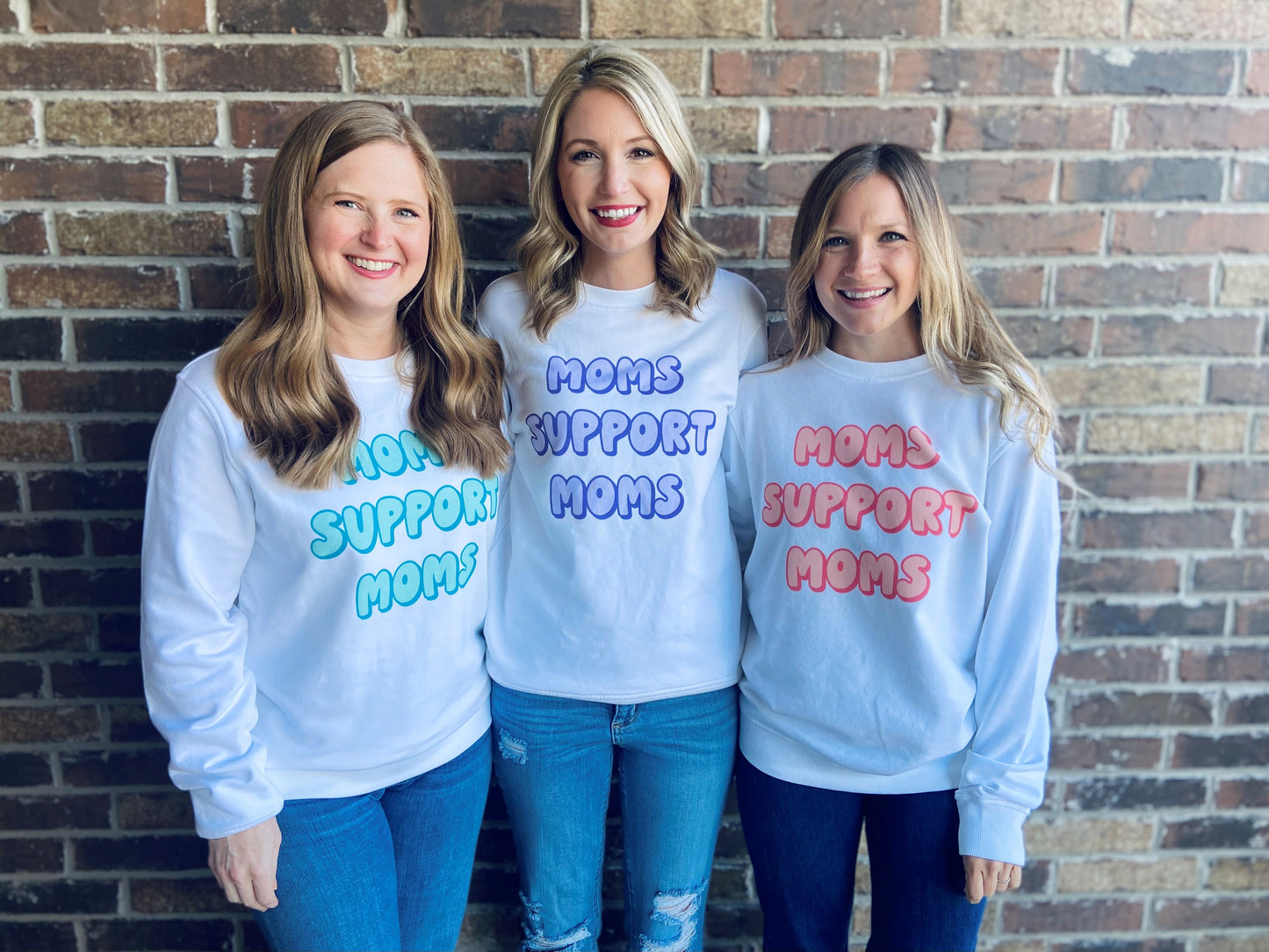 Moms Support Moms Sweatshirt-Purple