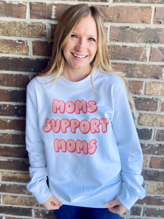Moms Support Moms Sweatshirt-Coral