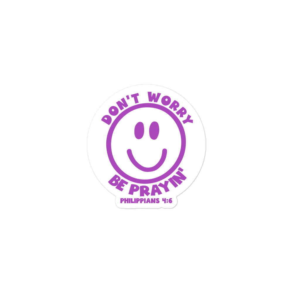 Be Prayin Sticker-Purple