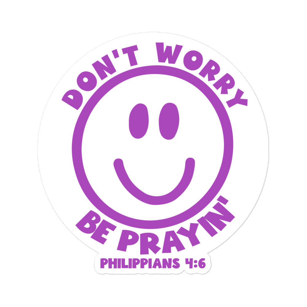Be Prayin Sticker-Purple