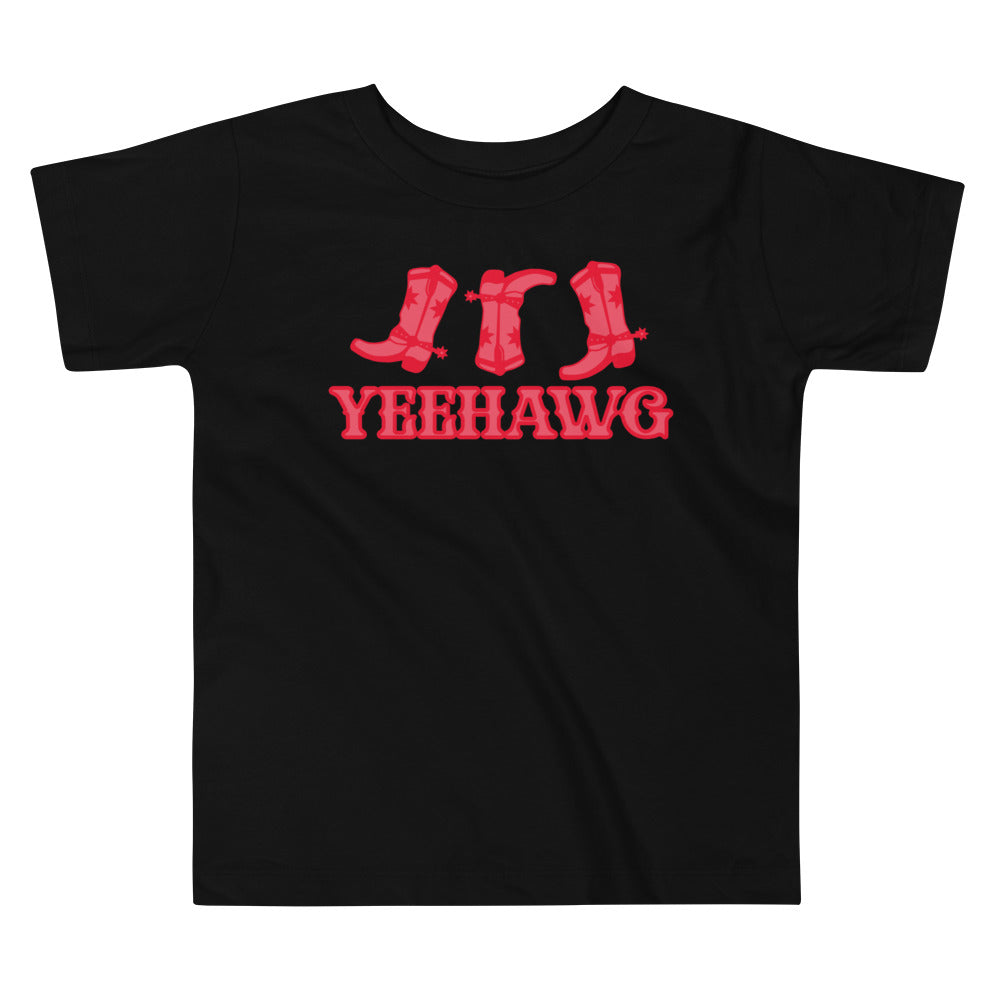 Yeehawg Boots Toddler Tee-3 Colors Available