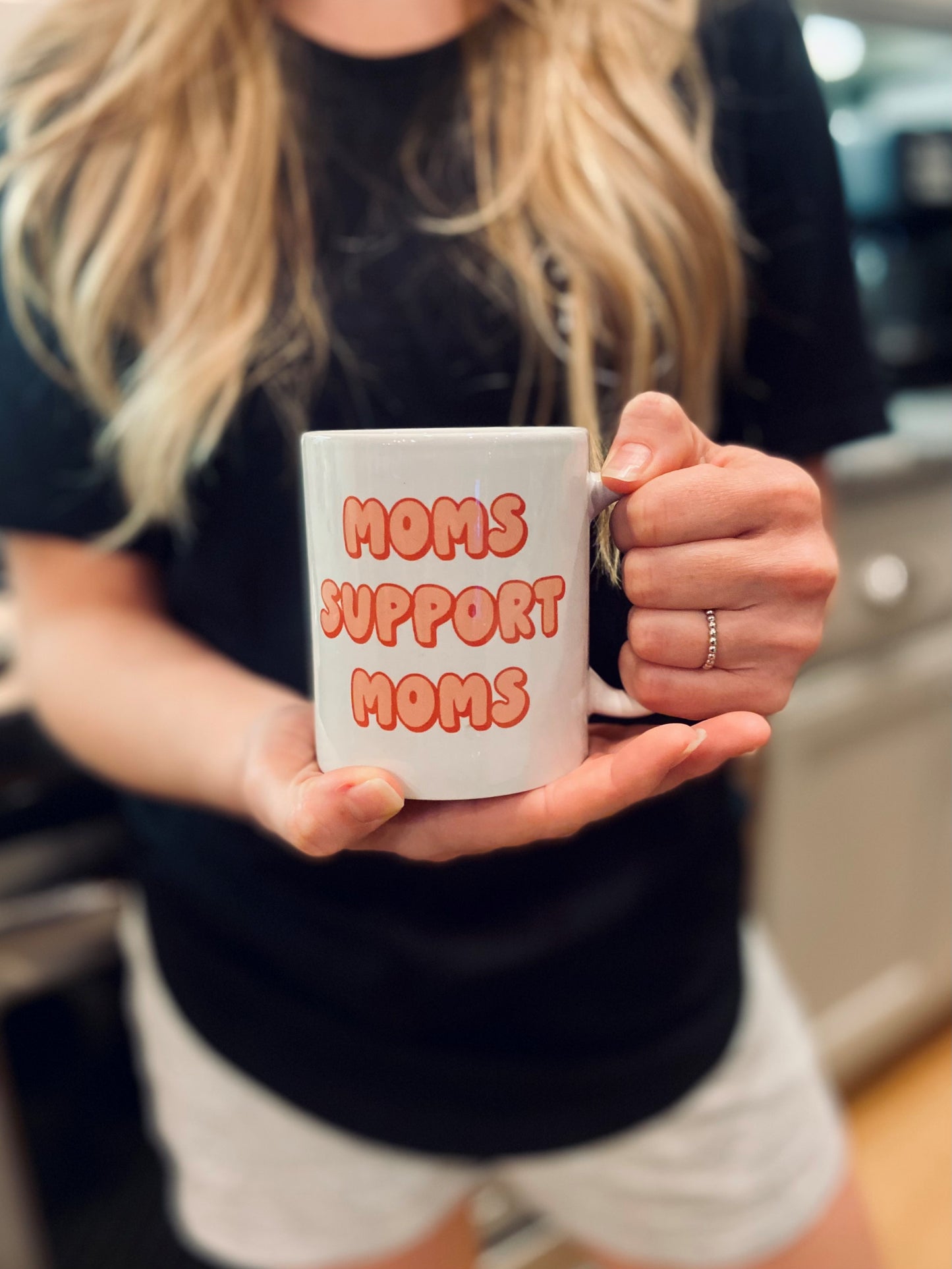 Moms Support Moms Mug-Coral